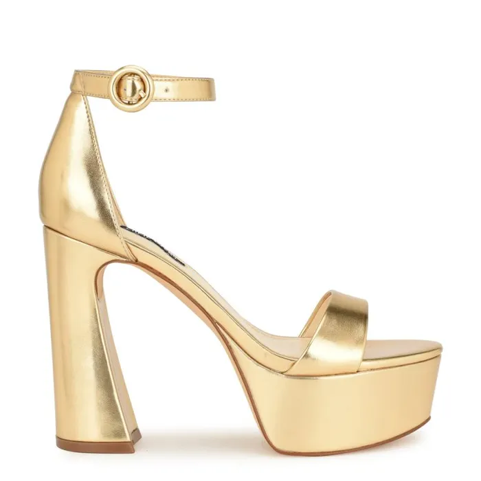 Nine West Sandals Women Ivana Ankle Strap Sandals Platino