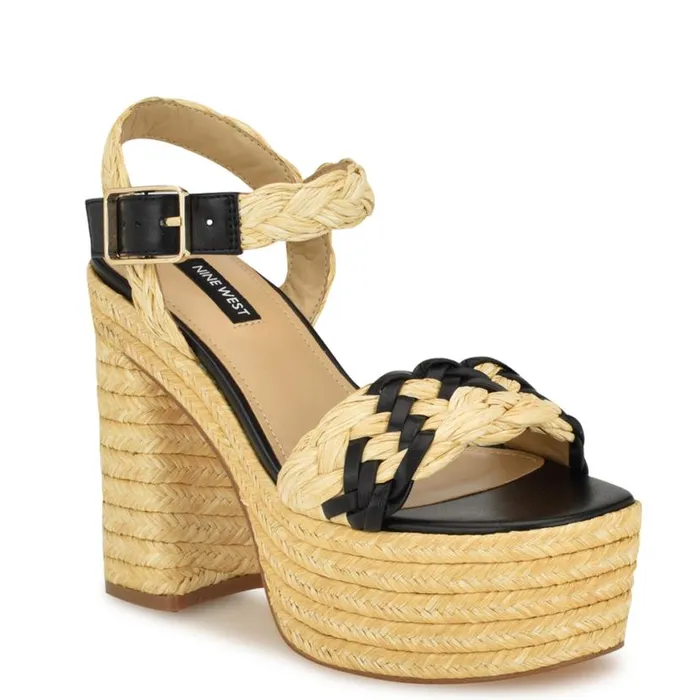 Nine West Sandals Women Jolane Espadrille Platform Sandals Naturalblack Nine West Sandals Women Jolane Espadrille Platform Sandals Naturalblack