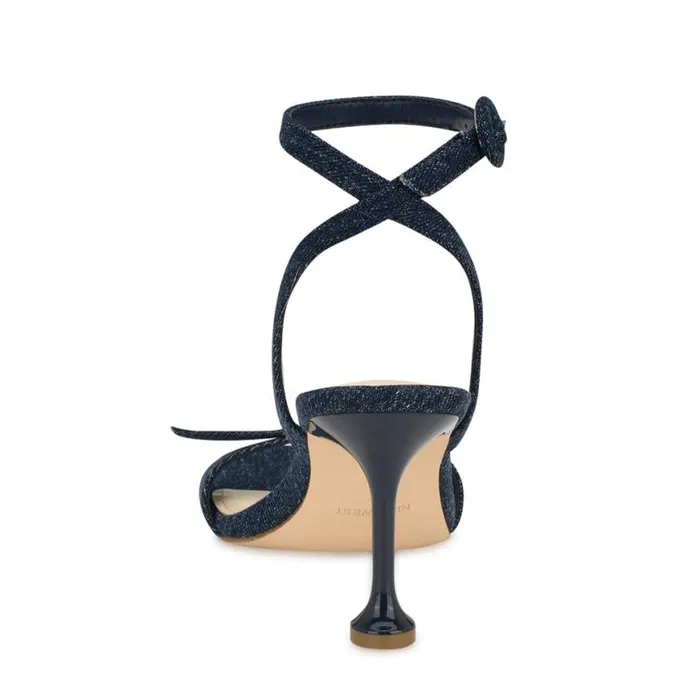 Nine West Sandals Women Kensta Bow Sandals Denim Nine West Sandals Women Kensta Bow Sandals Denim