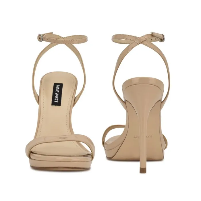 Nine West Sandals Women Loola Ankle Strap Sandals Light Latte Nine West Sandals Women Loola Ankle Strap Sandals Light Latte