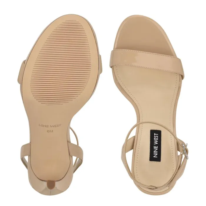 Nine West Sandals Women Loola Ankle Strap Sandals Light Latte Nine West Sandals Women Loola Ankle Strap Sandals Light Latte