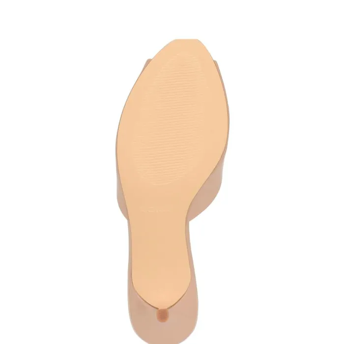 Nine West Sandals Women Luvlie Heeled Slide Sandals Natural Patent Nine West Sandals Women Luvlie Heeled Slide Sandals Natural Patent