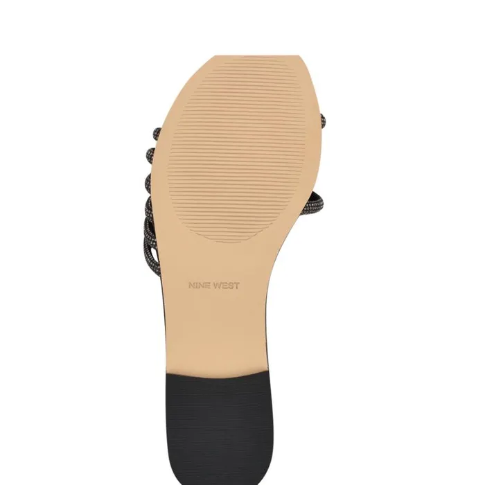 Nine West Sandals Women Luxury Flat Slide Sandals Black Nine West Sandals Women Luxury Flat Slide Sandals Black