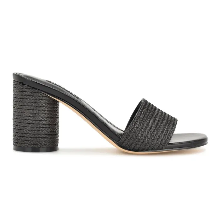Nine West Sandals Women Mapeli Heeled Slide Sandals Black
