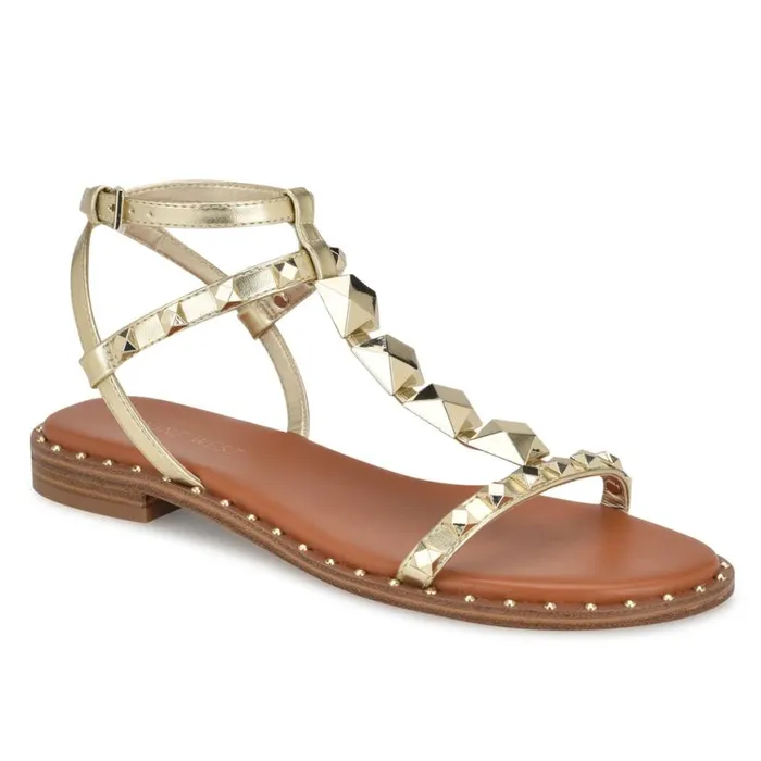 Nine West Sandals Women Marcila Studded Ankle Strap Sandals Platino Nine West Sandals Women Marcila Studded Ankle Strap Sandals Platino