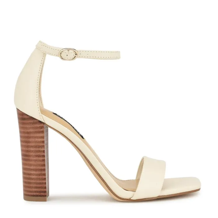 Nine West Sandals Women Marrie Ankle Strap Sandals Ivory Lace