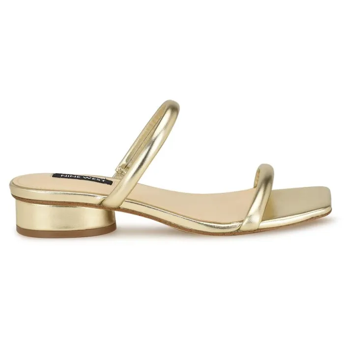 Nine West Sandals Women Morella Slide Sandals Platino