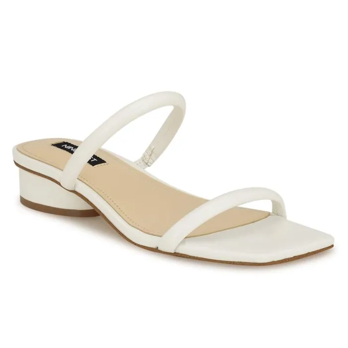 Nine West Sandals Women Morella Slide Sandals White Nine West Sandals Women Morella Slide Sandals White