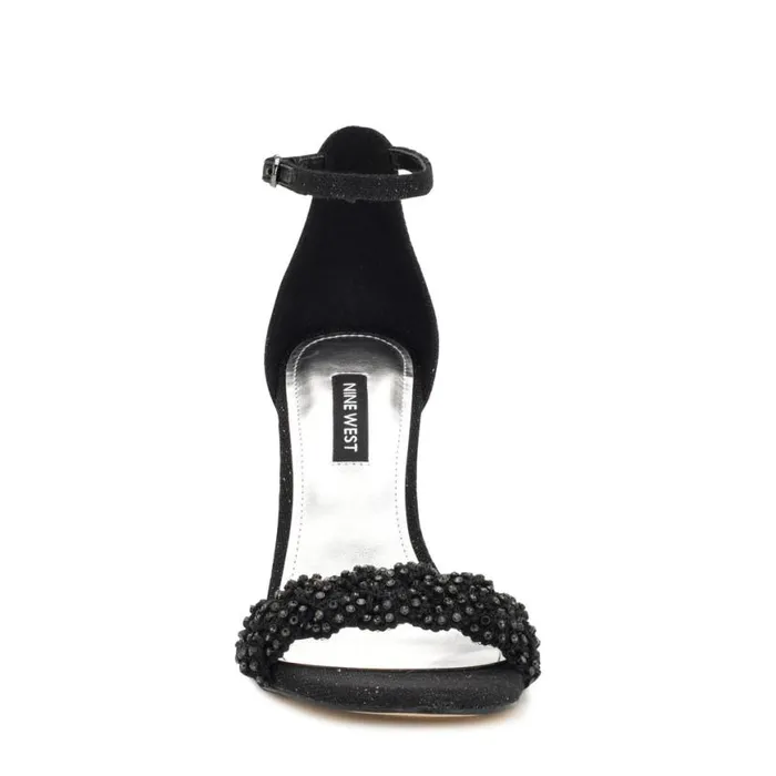 Nine West Sandals Women Morelov Heeled Sandals Black Crystal Nine West Sandals Women Morelov Heeled Sandals Black Crystal