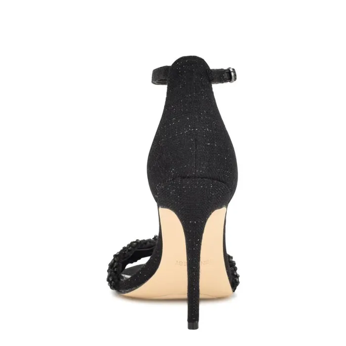 Nine West Sandals Women Morelov Heeled Sandals Black Crystal Nine West Sandals Women Morelov Heeled Sandals Black Crystal