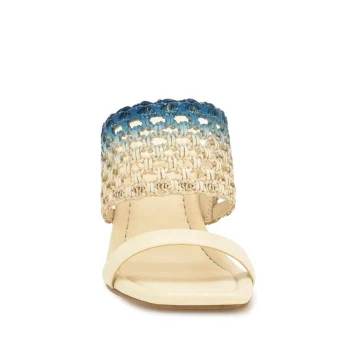 Nine West Sandals Women Mylas Heeled Slide Sandals Cream Blue Ombre Nine West Sandals Women Mylas Heeled Slide Sandals Cream Blue Ombre