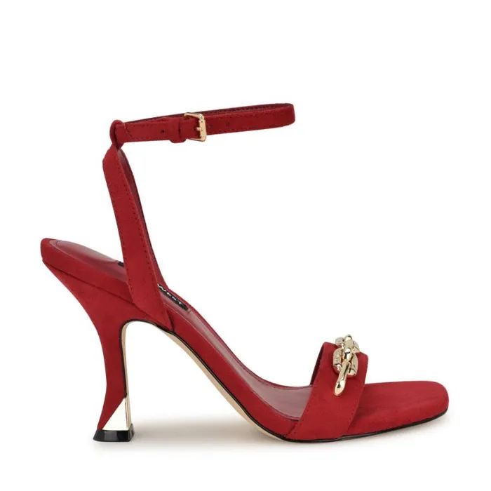 Nine West Sandals Women Neela Ankle Strap Sandals Red