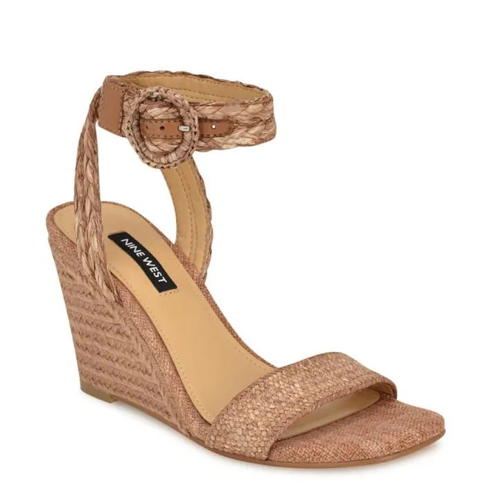 Nine West Sandals Women Nerisa Espadrille Wedge Sandals Brown Nine West Sandals Women Nerisa Espadrille Wedge Sandals Brown