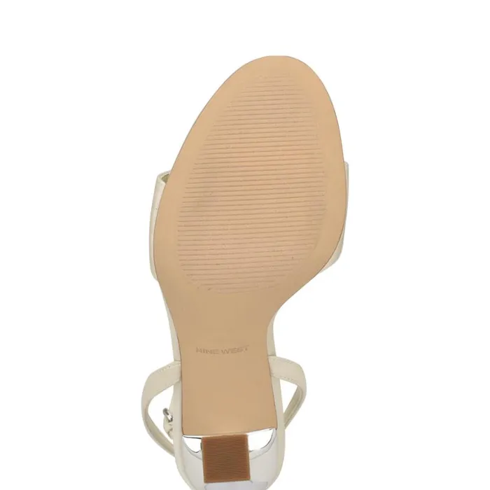 Nine West Sandals Women Neve Rosette Ankle Strap Sandals Ivory