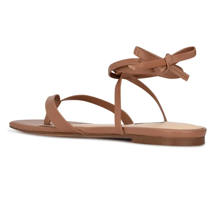Nine West Sandals Women News Ankle Wrap Flat Sandals Natural Nine West Sandals Women News Ankle Wrap Flat Sandals Natural