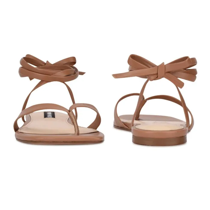 Nine West Sandals Women News Ankle Wrap Flat Sandals Natural Nine West Sandals Women News Ankle Wrap Flat Sandals Natural