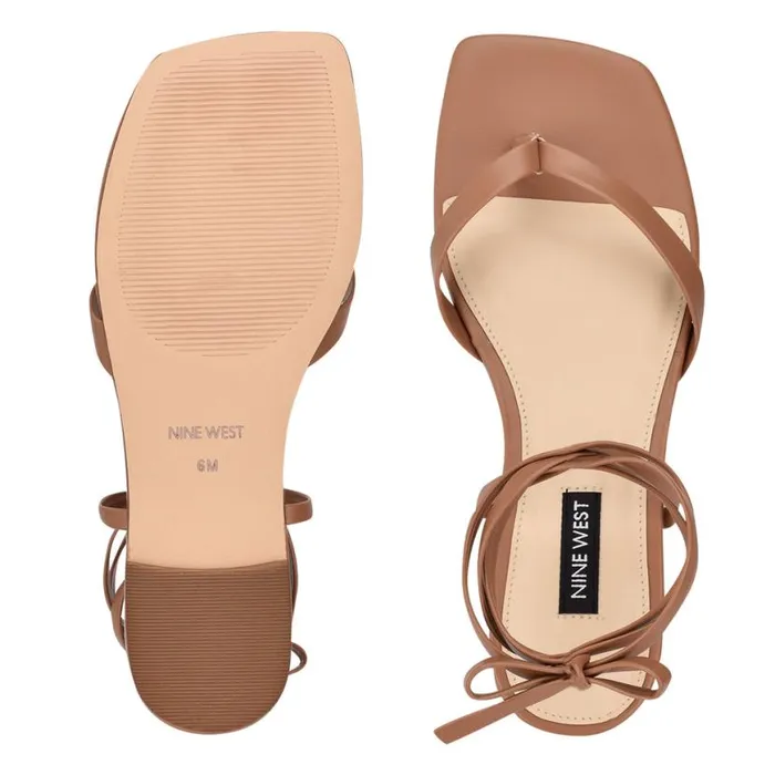 Nine West Sandals Women News Ankle Wrap Flat Sandals Natural Nine West Sandals Women News Ankle Wrap Flat Sandals Natural