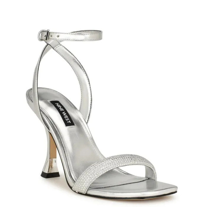Nine West Sandals Women Nyrah Ankle Strap Sandals Silver Nine West Sandals Women Nyrah Ankle Strap Sandals Silver