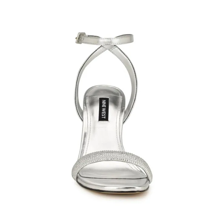 Nine West Sandals Women Nyrah Ankle Strap Sandals Silver Nine West Sandals Women Nyrah Ankle Strap Sandals Silver