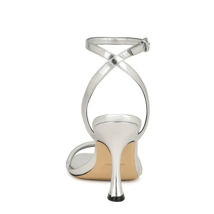 Nine West Sandals Women Nyrah Ankle Strap Sandals Silver Nine West Sandals Women Nyrah Ankle Strap Sandals Silver