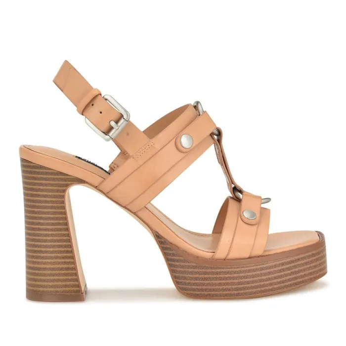 Nine West Sandals Women Opell Tailored Platform Sandals Light Natural