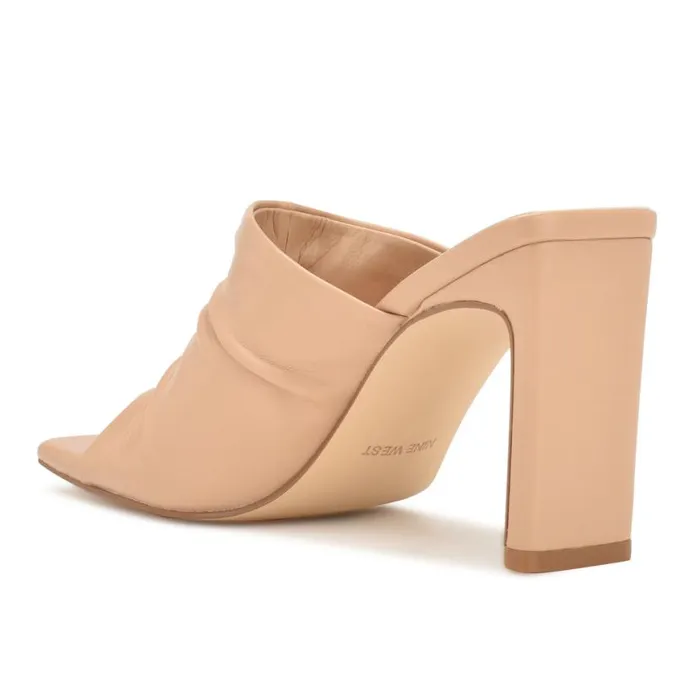 Nine West Sandals Women Peary Heeled Slide Sandals Warm Blush
