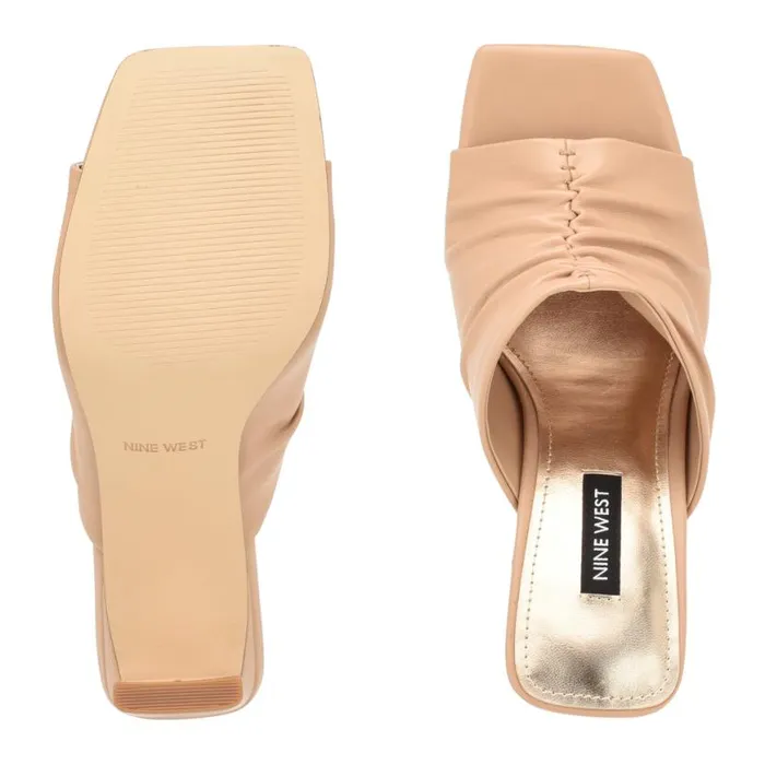 Nine West Sandals Women Peary Heeled Slide Sandals Warm Blush