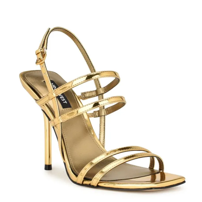 Nine West Sandals Women Penla Strappy Sandals Bronze Nine West Sandals Women Penla Strappy Sandals Bronze
