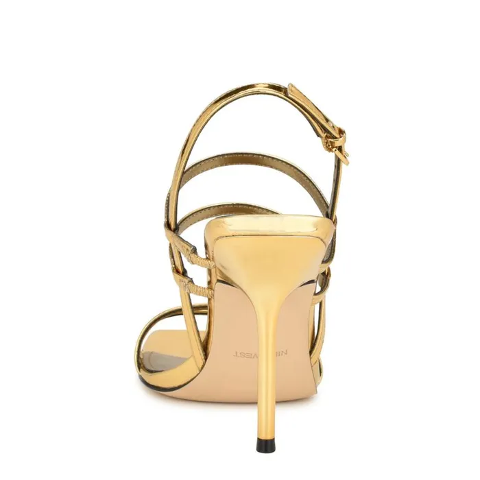 Nine West Sandals Women Penla Strappy Sandals Bronze Nine West Sandals Women Penla Strappy Sandals Bronze