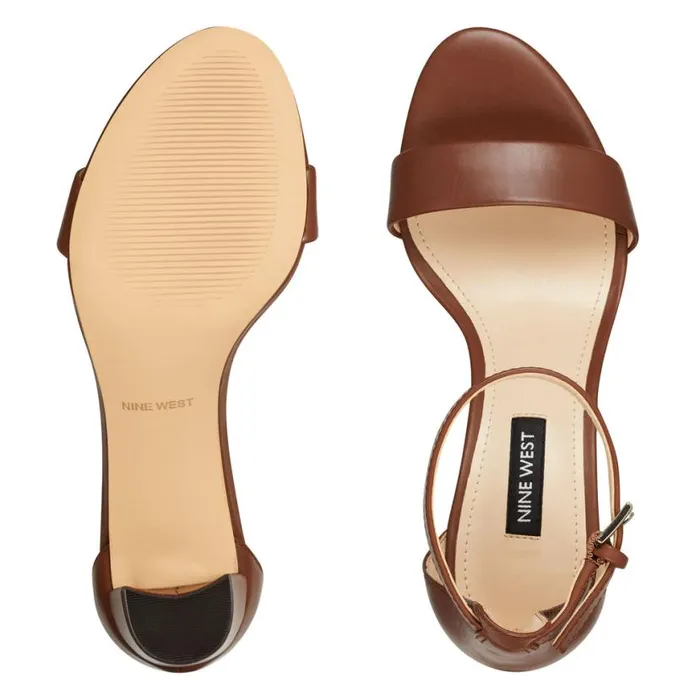 Nine West Sandals Women Pruce Ankle Strap Block Heel Sandals Dark Brown Leather Nine West Sandals Women Pruce Ankle Strap Block Heel Sandals Dark Brown Leather