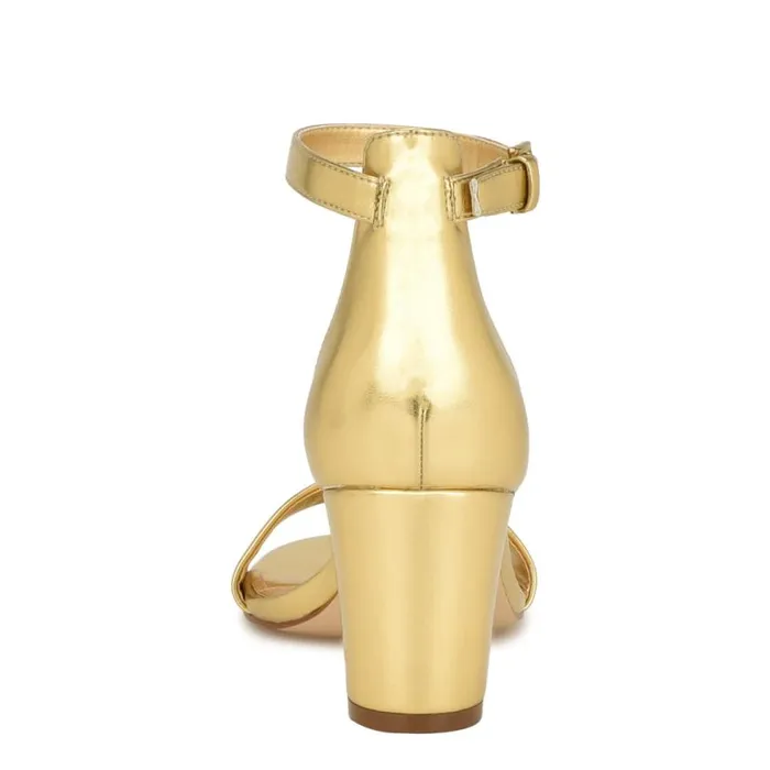 Nine West Sandals Women Pruce Ankle Strap Block Heel Sandals Gold Nine West Sandals Women Pruce Ankle Strap Block Heel Sandals Gold