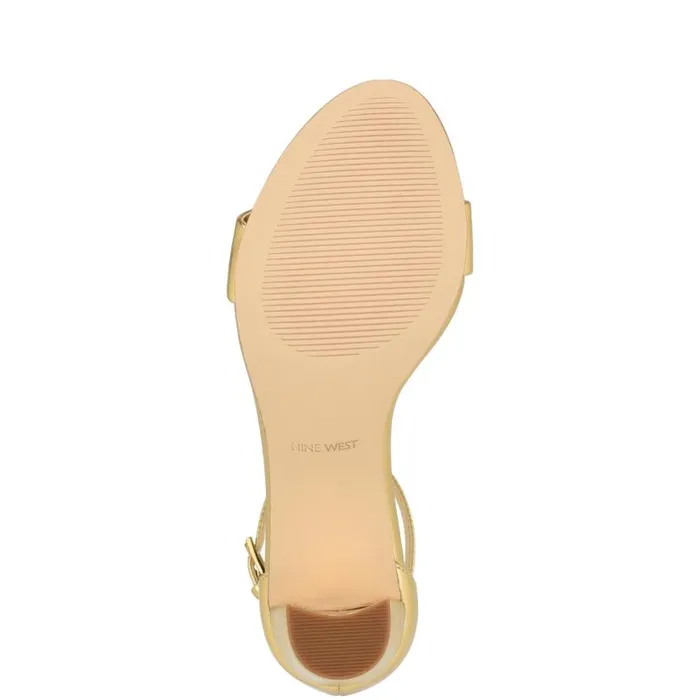 Nine West Sandals Women Pruce Ankle Strap Block Heel Sandals Gold Nine West Sandals Women Pruce Ankle Strap Block Heel Sandals Gold