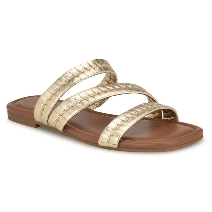 Nine West Sandals Women Quinlea Flat Strappy Sandals Platino Nine West Sandals Women Quinlea Flat Strappy Sandals Platino