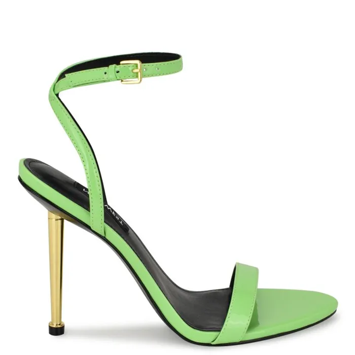 Nine West Sandals Women Reina Ankle Strap Sandals Bright Green