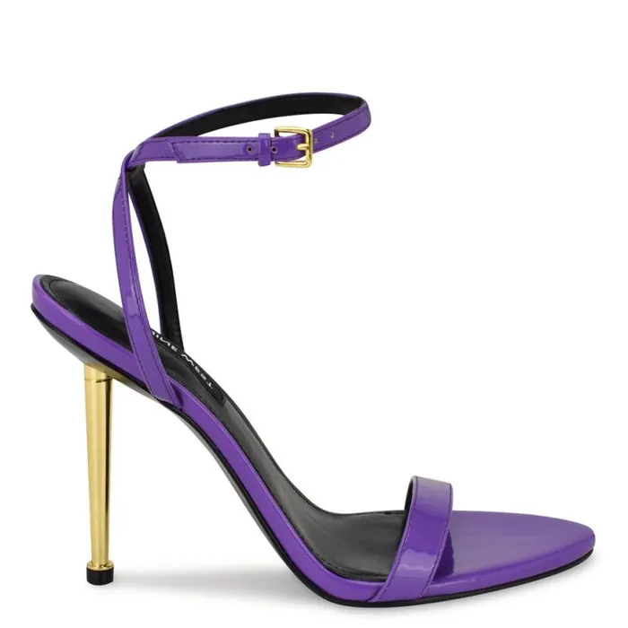Nine West Sandals Women Reina Ankle Strap Sandals Bright Purple