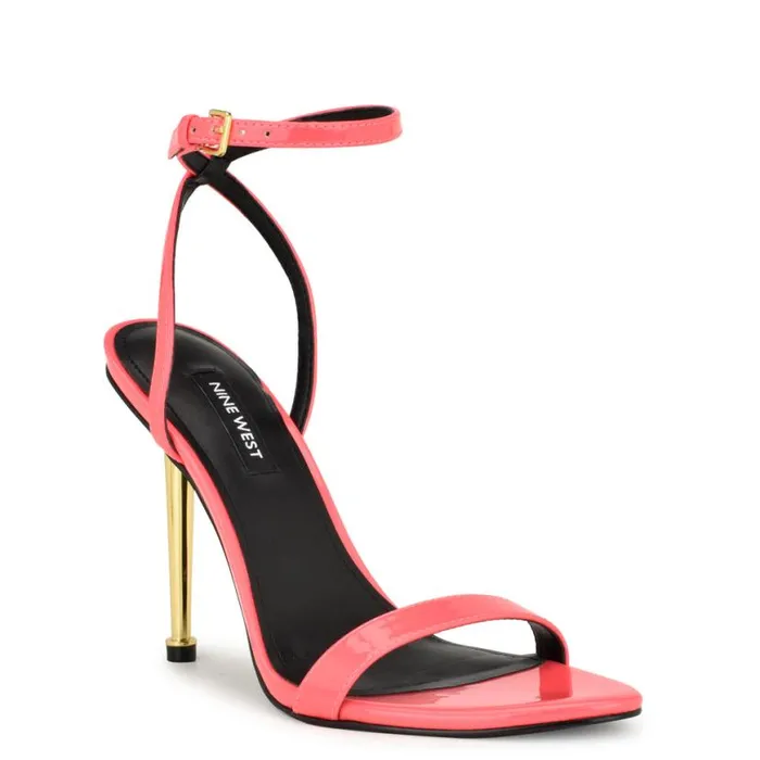 Nine West Sandals Women Reina Ankle Strap Sandals Pink Patent Nine West Sandals Women Reina Ankle Strap Sandals Pink Patent