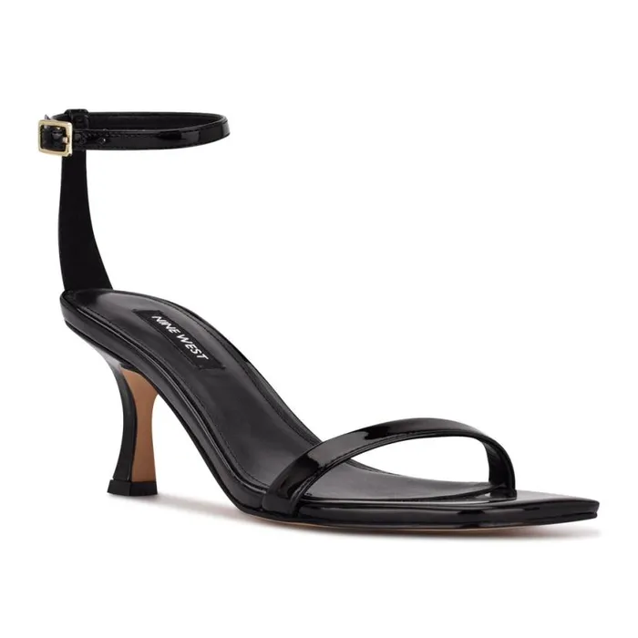 Nine West Sandals Women Ripe Heeled Sandals Black Patent Nine West Sandals Women Ripe Heeled Sandals Black Patent