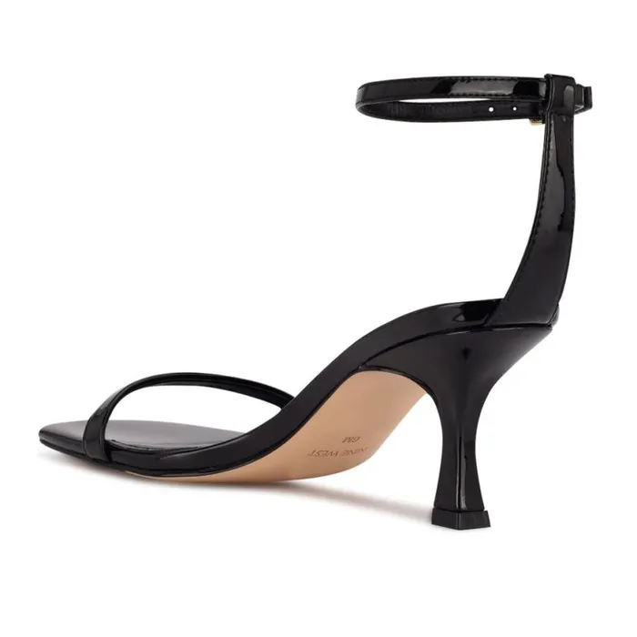 Nine West Sandals Women Ripe Heeled Sandals Black Patent Nine West Sandals Women Ripe Heeled Sandals Black Patent