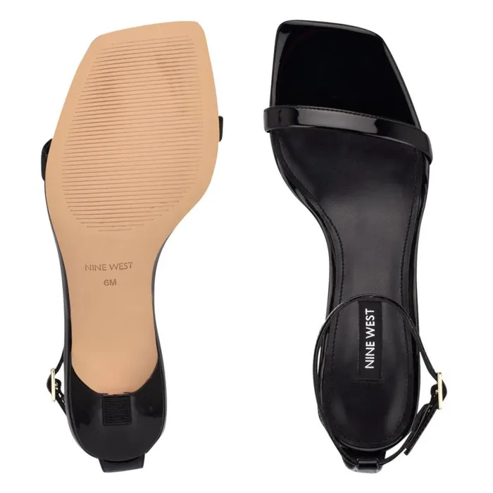 Nine West Sandals Women Ripe Heeled Sandals Black Patent Nine West Sandals Women Ripe Heeled Sandals Black Patent