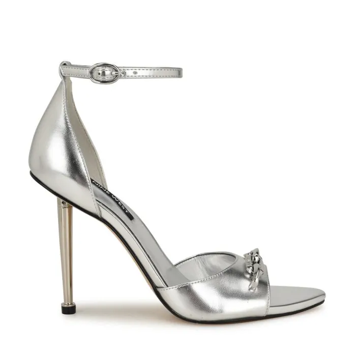 Nine West Sandals Women Rittz Dress Sandals Silver