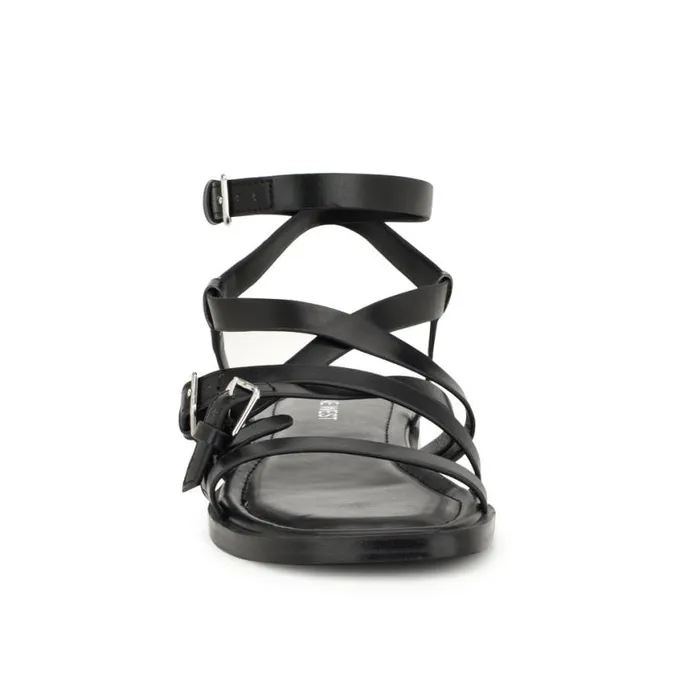 Nine West Sandals Women Rulen Flat Strappy Sandals Black Nine West Sandals Women Rulen Flat Strappy Sandals Black