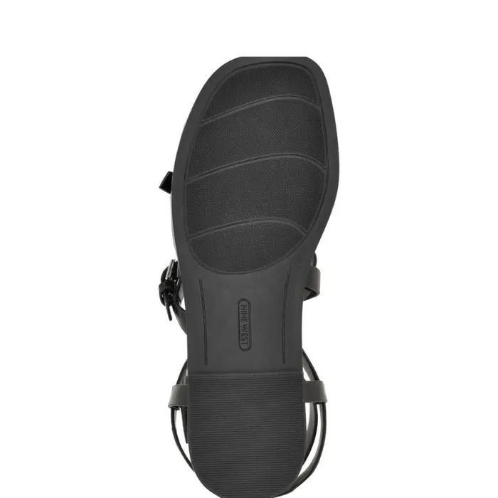 Nine West Sandals Women Rulen Flat Strappy Sandals Black Nine West Sandals Women Rulen Flat Strappy Sandals Black
