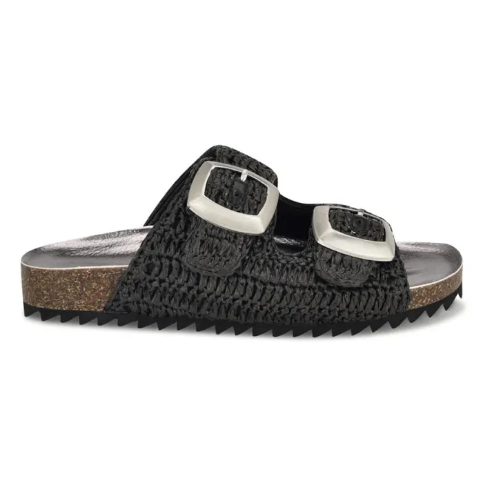 Nine West Sandals Women Tenly Casual Footbed Sandals Black