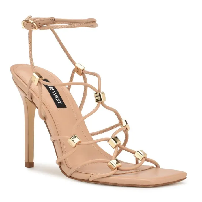 Nine West Sandals Women Tenor Ankle Wrap Heeled Sandals Warm Blush Nine West Sandals Women Tenor Ankle Wrap Heeled Sandals Warm Blush