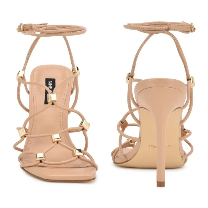 Nine West Sandals Women Tenor Ankle Wrap Heeled Sandals Warm Blush Nine West Sandals Women Tenor Ankle Wrap Heeled Sandals Warm Blush
