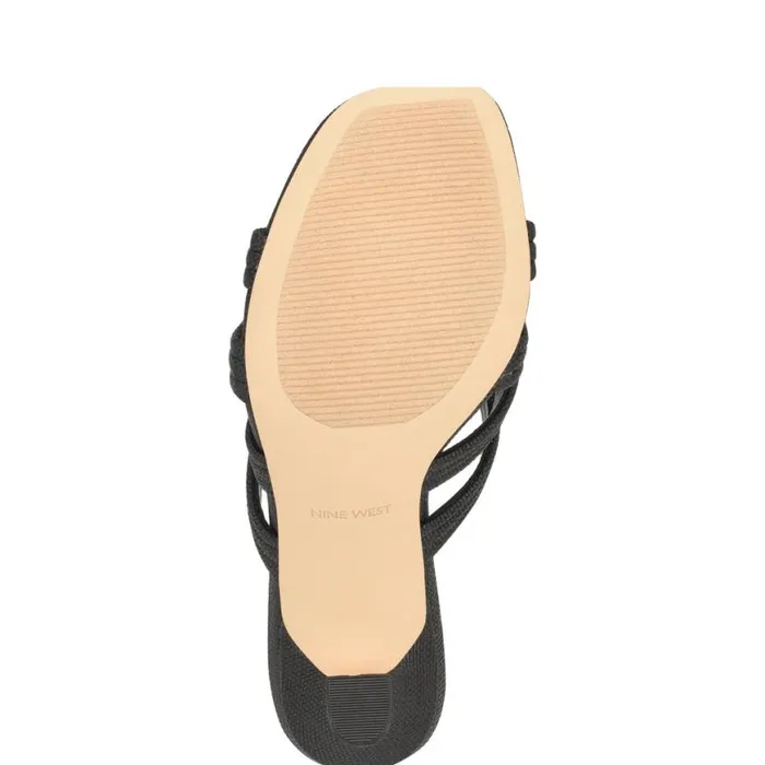 Nine West Sandals Women Tracee Heeled Slide Sandals Black