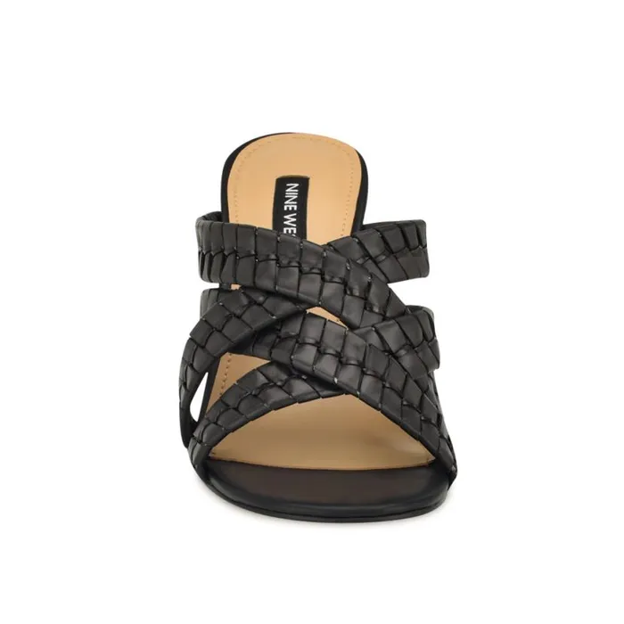 Nine West Sandals Women Wenea Strappy Heeled Slide Sandals Black Nine West Sandals Women Wenea Strappy Heeled Slide Sandals Black