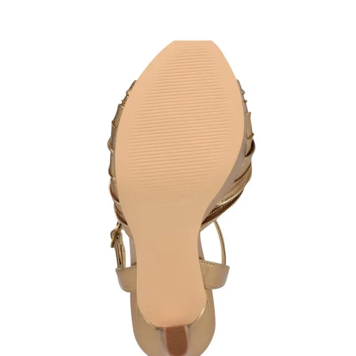 Nine West Sandals Women Winne Knotted Platform Sandals Bronze