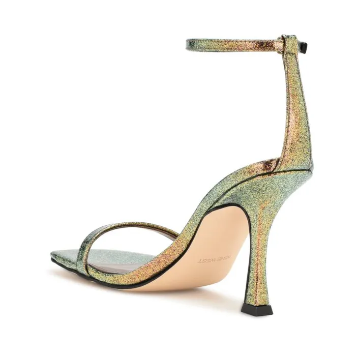 Nine West Sandals Women Yess Ankle Strap Sandals Bronze Glitter Nine West Sandals Women Yess Ankle Strap Sandals Bronze Glitter