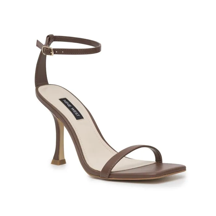 Nine West Sandals Women Yess Ankle Strap Sandals Brown Leather Nine West Sandals Women Yess Ankle Strap Sandals Brown Leather